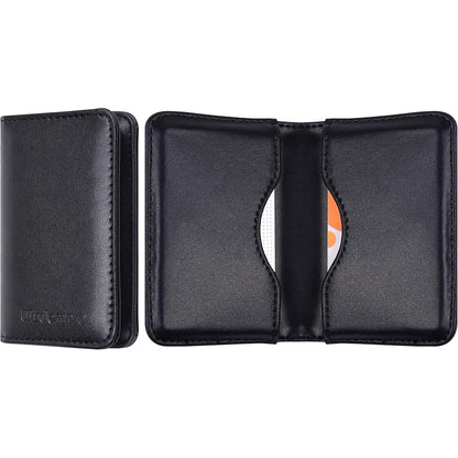 Wisdompro Business Card Holder, 2-Sided PU Leather Folio Name Card Holder Wallet Case with Magnetic Shut for Men and Women, Ultra Slim and Thin