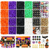 Redtwo 5100 Clay Beads Bracelet Making Kit, Flat Preppy Beads for Friendship Jewelry Making,Polymer Heishi Beads with Charms Gifts for Teen Girls Crafts for Girls Ages 8-12 - Halloween Vibes