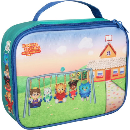 Buy now Daniel Tiger's Neighborhood Insulated Lunch Sleeve - Reusable Heavy Duty Tote Bag w Mesh Pocket - Swing with Friends Clear at indiglob india