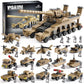 WW2 Army Tank Toys Building Sets Compatible with Lego, Create a German Dora Cannon or 16 Military Vehicles with 20 Toy Soldiers, STEM Toys for Boys Kids Age 6+ Year Old