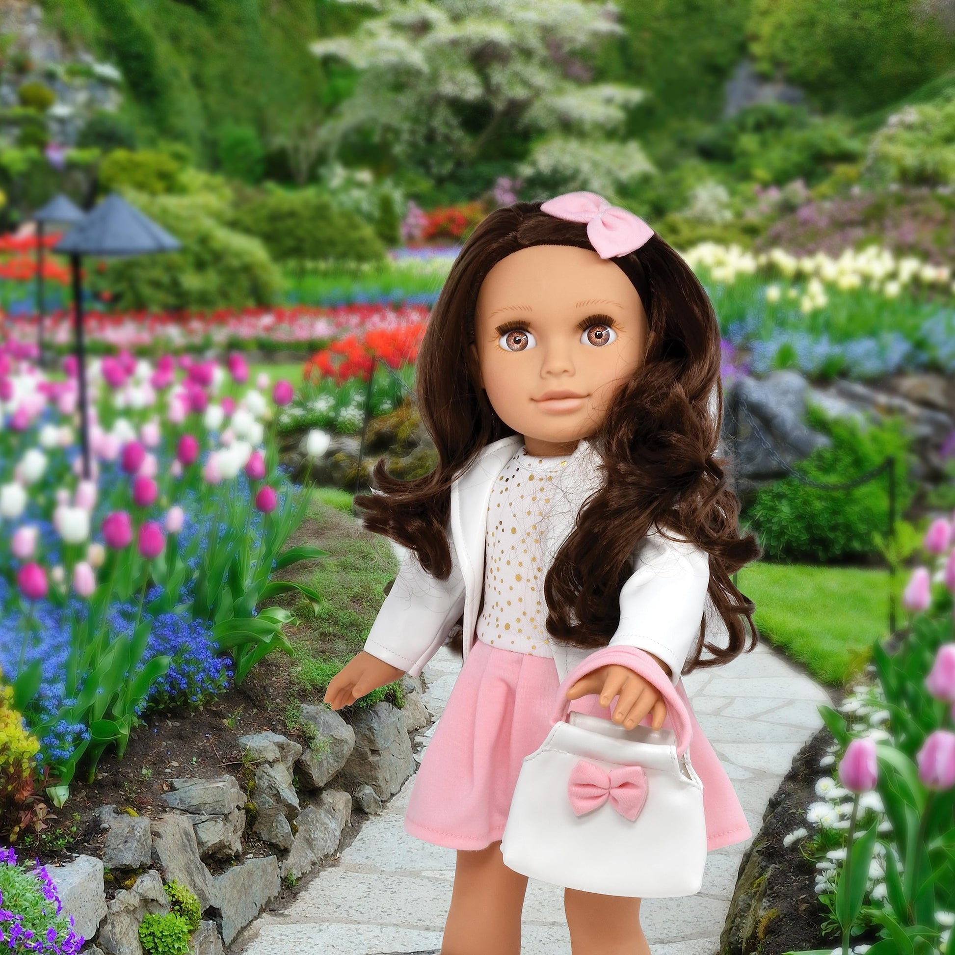 Buy now Gift Boutique 18 Inch Girl Doll, Fashion Doll with Fine Brown Hair for Styling Clothes Shoes and Accessories Princess Doll for Girls and Kids at indiglob india