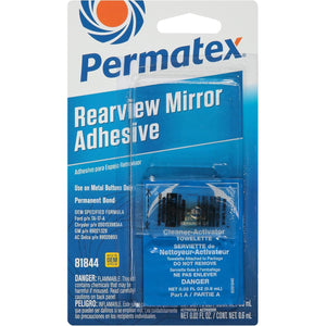 Permatex Rearview Mirror Adhesive, Adhesive .3ml/Primer .6ml (81844)