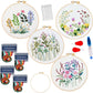 Maydear 3 Sets Embroidery kit for Beginners Adults,Embroidery Kit Punch Needle Kit Cross Stitch Kits with Embroidery Hoop and Instructions,Hand Embroidery Starter Kit