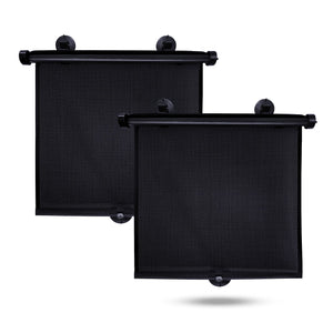 Buy now EcoNour Car Side Window Sun Shade (2 Pack) | Retractable Roller Sunshade for Kids | Baby Car Window Shades for UV and Sun Glare Protection | Baby Travel Accessories (15"x17") at indiglob india