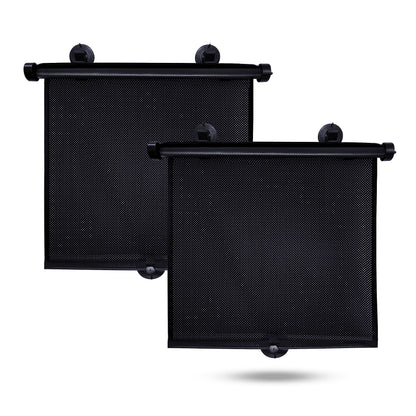 Buy now EcoNour Car Side Window Sun Shade (2 Pack) | Retractable Roller Sunshade for Kids | Baby Car Window Shades for UV and Sun Glare Protection | Baby Travel Accessories (15"x17") at indiglob india