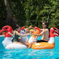 Chicken Fight Inflatable Pool Float Game Set- Includes 2 Giant Battle Ride-Ons- Flip Your Friends to Win- Outdoor Swimming Party Activities Fun w Kids Family Adults, Durable PVC Material