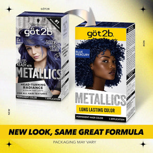 Got2b Metallics Permanent Hair Color, M67 Blue Mercury