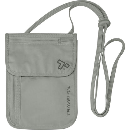 Buy now Travelon Rfid Blocking Undergarment Neck Pouch Travel Wallet, Gray, One Size Gray at indiglob india