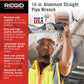 Buy now RIDGID 31095 Model 814 Aluminum Straight 14" Plumbing Pipe Wrench, Silver, Made in the USA at indiglob india
