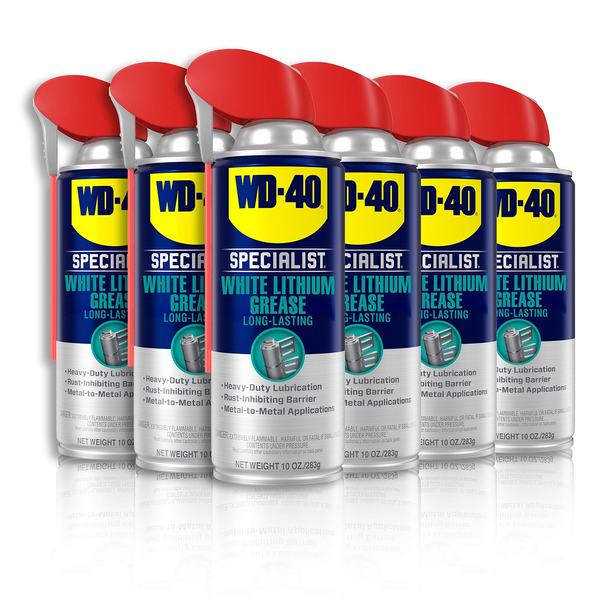 Buy now WD-40 Specialist White Lithium Grease Spray with Smart Straw Sprays 2 Ways, 10 OZ [6-Pack] & Specialist Penetrant with Smart Straw Sprays 2 Ways, 11 OZ at indiglob india