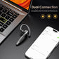 Bluetooth Headset, Wireless Bluetooth Earpiece V5.0 Hands-Free Earphones with Built-in Mic for Driving/Business/Office, Compatible with iPhone and Android (Gray)