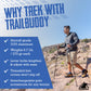 Buy now TrailBuddy Trekking Poles – Lightweight 7075 Aluminum Hiking Poles for Women, Men & Seniors – Collapsible or Foldable Walking Sticks for Travel, Trails & Balance at indiglob india