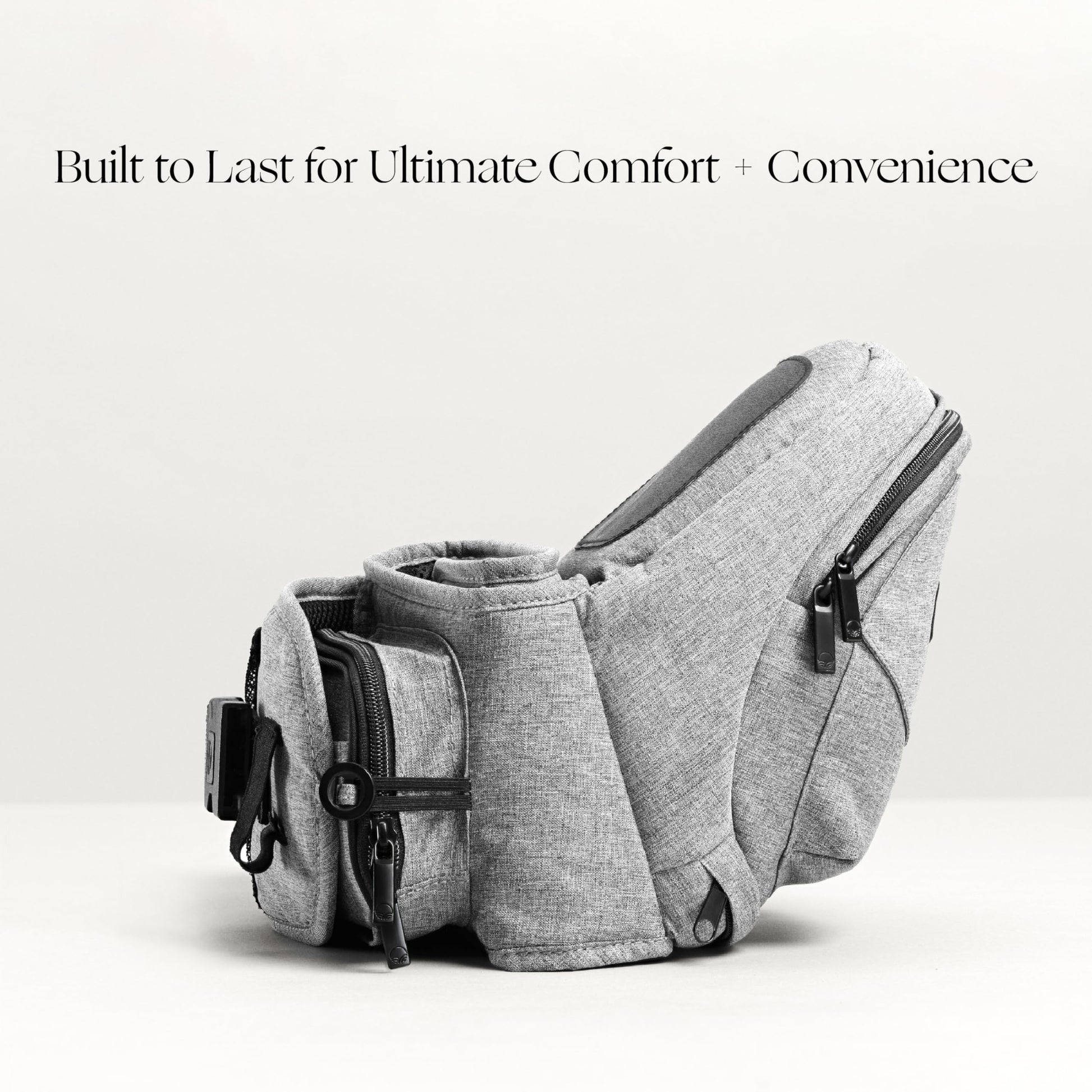 Buy now Tushbaby Original Hip Seat Baby Carrier for Babies & Toddlers up to 45 lbs, Safety Certified, Lightweight No-Foam Design with Storage & Nursing Support, Grey at indiglob india