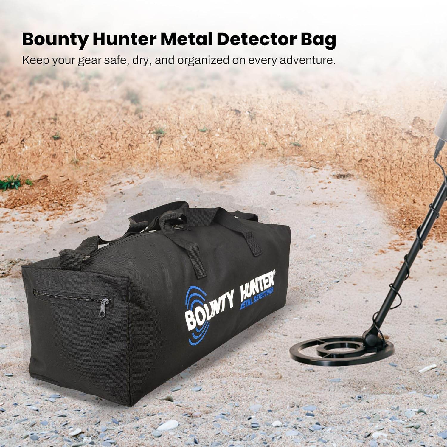Bounty Hunter Metal Detector Bag – Weather-Resistant Nylon Carrying Case with Accessory Pocket & Handles, Fits S-Rod Models – Durable Storage & Travel Protection – Made in USA - My Store