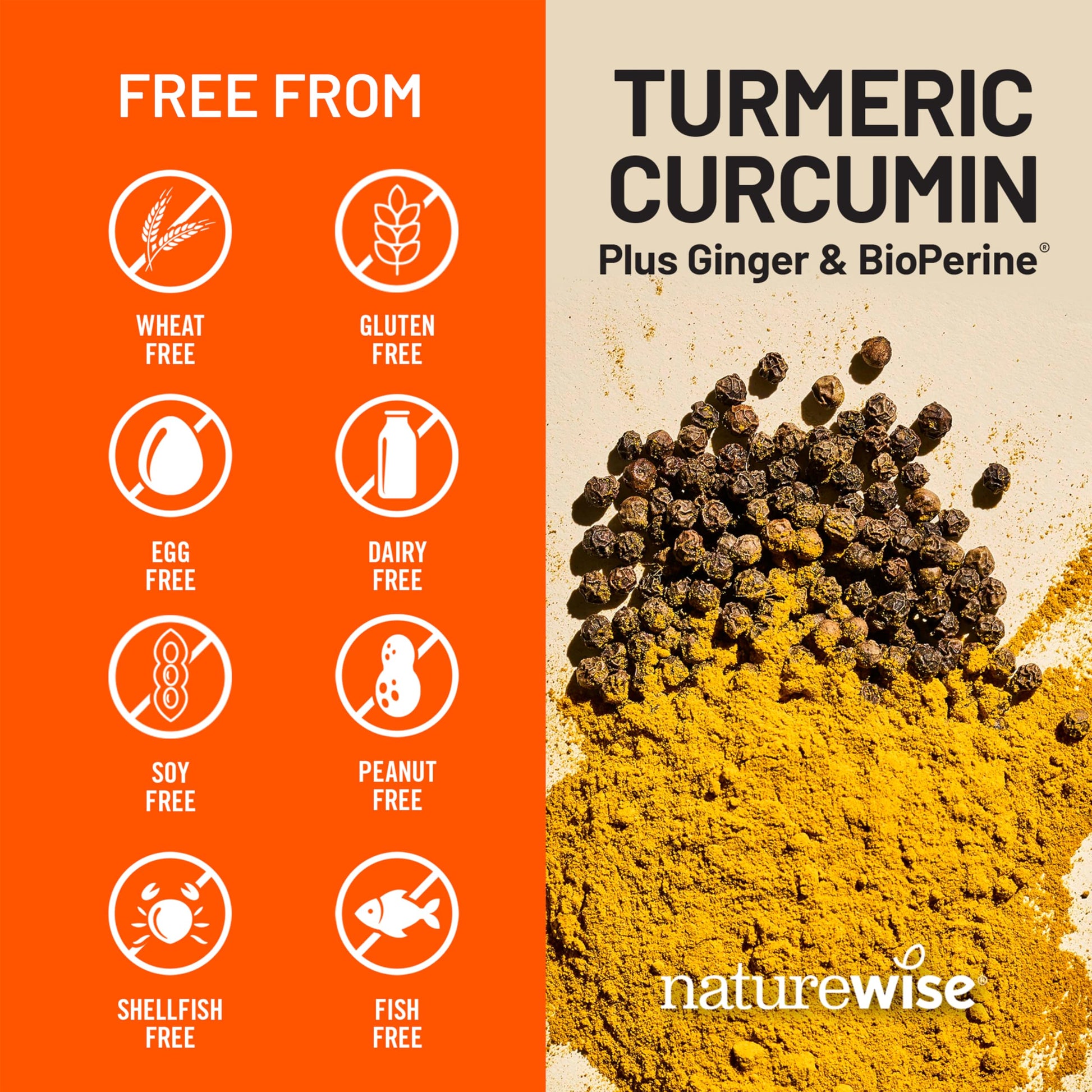 Buy now NatureWise Curcumin Turmeric 2250mg - 95% Curcuminoids & BioPerine Black Pepper Extract for Advanced Absorption - Daily Joint and Immune Health Support - Vegan, Non-GMO, 180 Count[60-Day Supply] at indiglob india