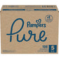 Pampers Pure Protection Baby Diapers, Size 5 (27+ lbs), 132 Count, Up to 100% Leakproof, Premium Plant-based Skin Protection, Hypoallergenic Soft Diapers
