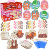 Unicorn & Dragon Wood Painting Kits (24ct)- Perfect Goodie Bag Party Favors for Kids Birthday Party -Each has a Wood Craft, Paints, Brush & Sticker for Boys & Girls - Kids Multi-Item Party Favor Packs - Cats and Dogs