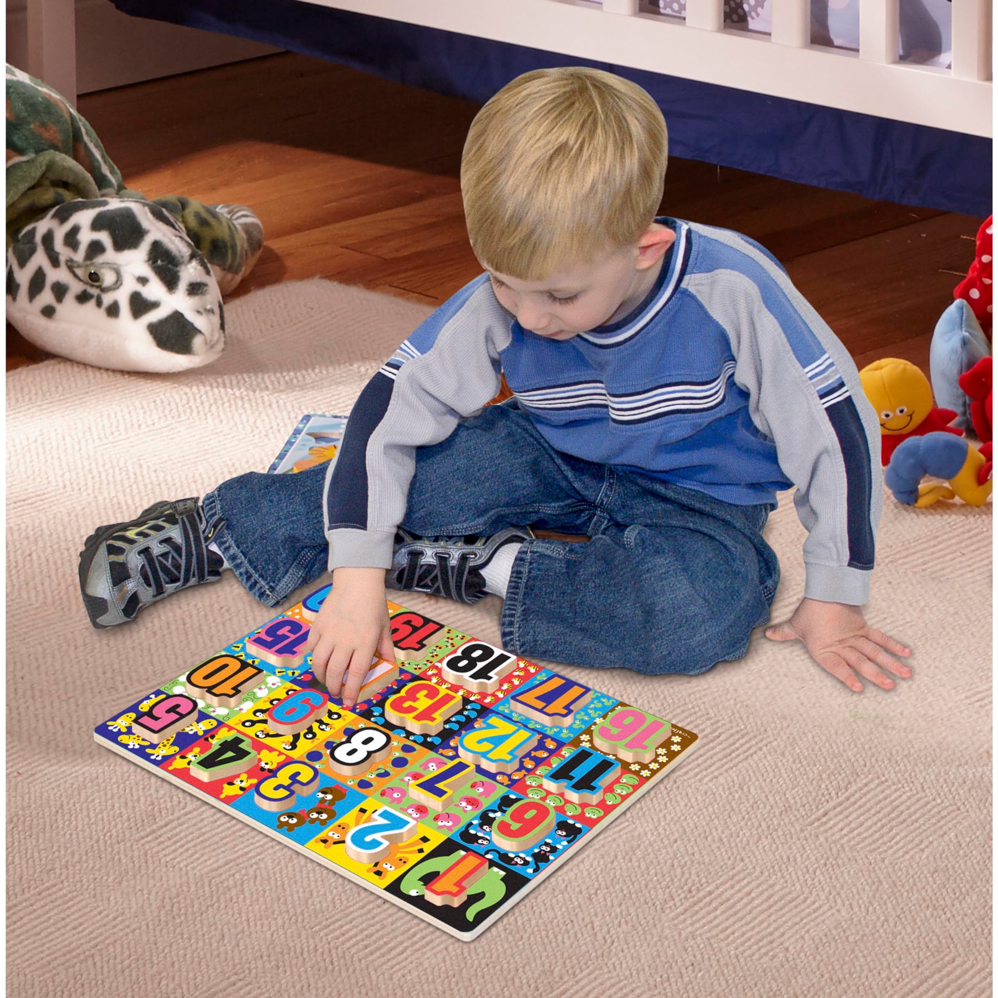 Buy now Melissa & Doug Jumbo Numbers Wooden Chunky Puzzle (20 pcs) at indiglob india