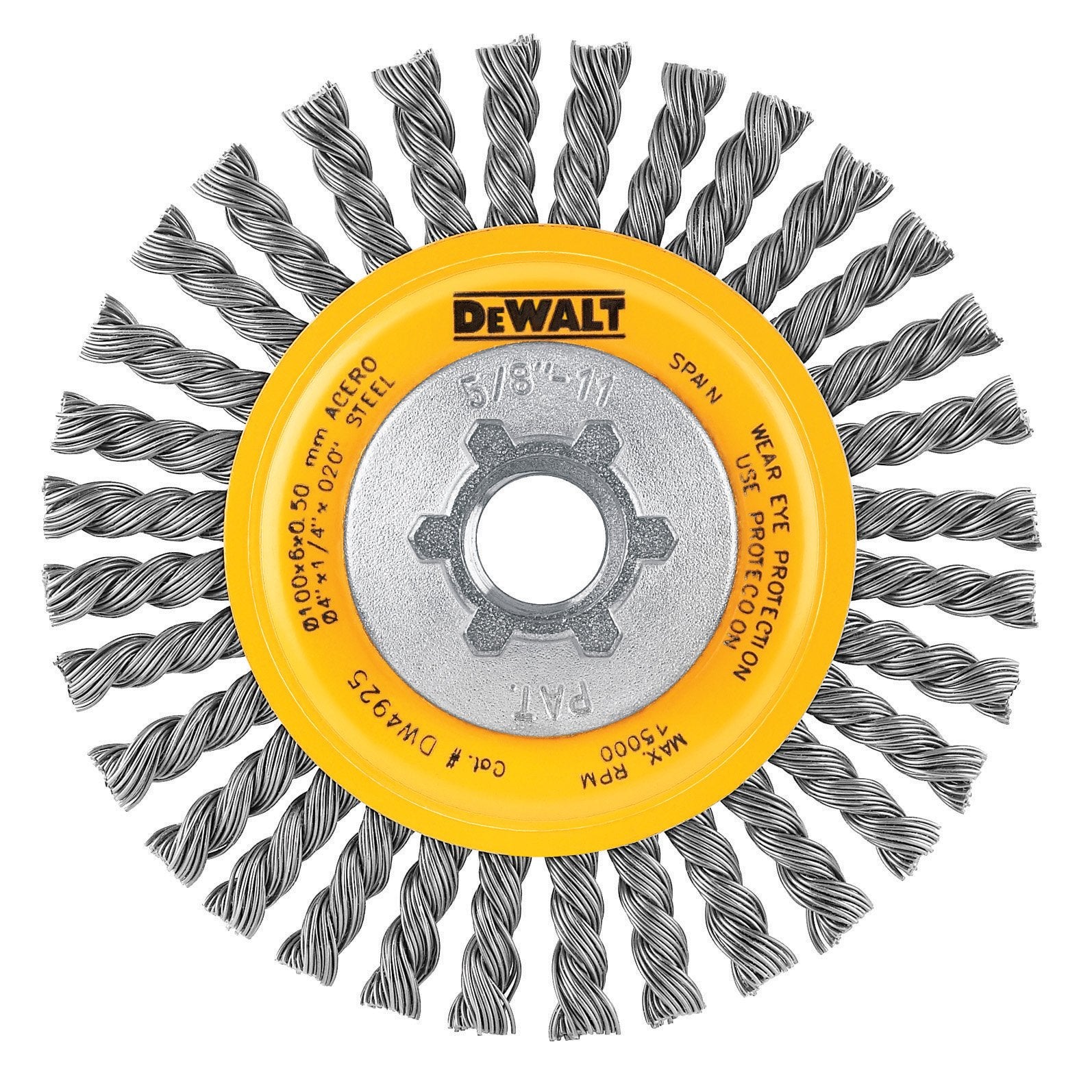 Buy now DeWalt Accessories DW4925 4x5/8-11.020 Wire Wheel at indiglob india