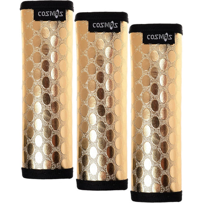 Cosmos Pack of 3 Neoprene Luggage Handle Wrap Handle Grip Luggage Identifier for Travel Bag Luggage Suitcase (Black Color)