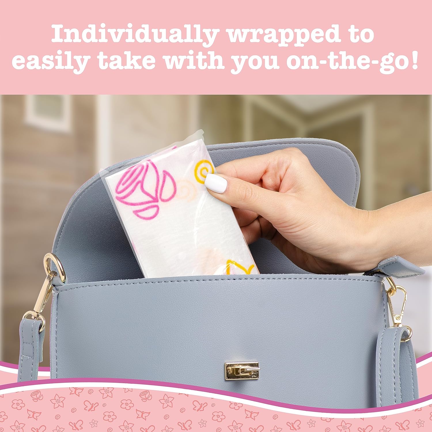 Buy now Toilet Seat Covers Disposable (12 Pack, Floral) - XL Waterproof Toilet Cover for Toddlers, Kids & Adults - Portable & Individually Wrapped for Travel, Potty Training & Public Restrooms at indiglob india