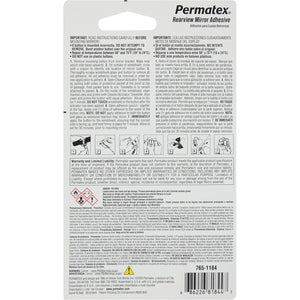 Permatex Rearview Mirror Adhesive, Adhesive .3ml/Primer .6ml (81844)