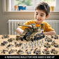 WW2 Army Tank Toys Building Sets Compatible with Lego, Create a German Dora Cannon or 16 Military Vehicles with 20 Toy Soldiers, STEM Toys for Boys Kids Age 6+ Year Old