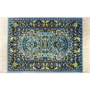 Carpet Coasters, Set 4 Turkish Rug Style Table Drink mats, Absorbent Kitchen and Dining Accessories, Spill & drip Protection