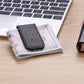 Slim Magnetic Money Clip Genuine Leather Business Card Holder for Men, Black
