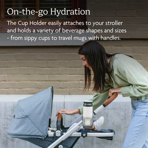 Buy now UPPAbaby Cup Holder for Vista, Cruz and Minu Strollers/Quick Attachment/Holds Beverages of Various Sizes/Folds Attached at indiglob india