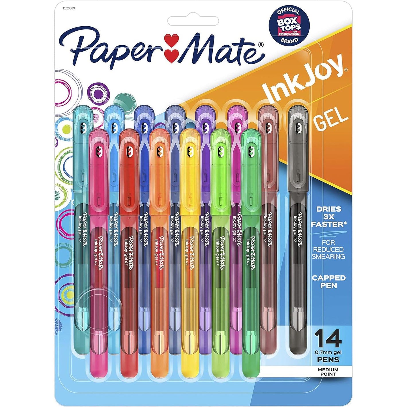 Paper Mate InkJoy Gel Pens Medium Point (0.7mm) Assorted Colors Capped 14 Count