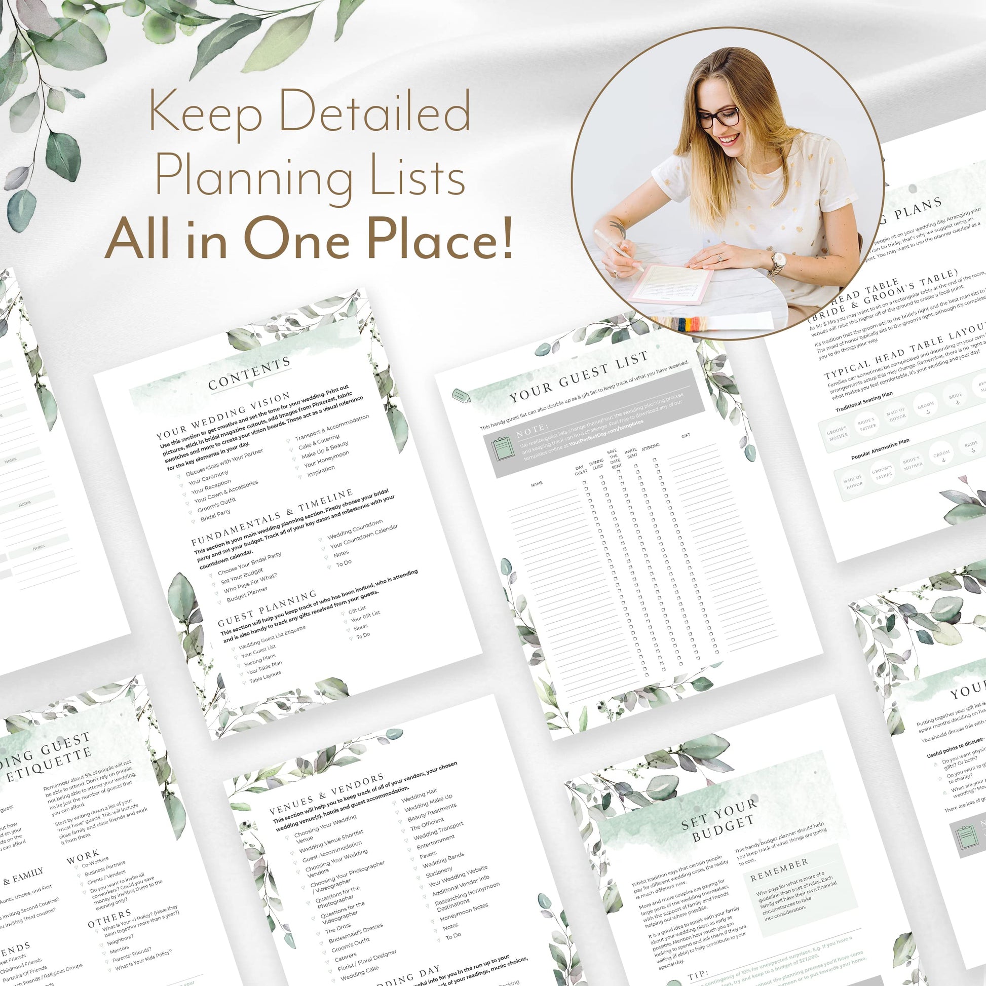 Buy now Your Perfect Day Wedding Planner Book and Organizer - Wedding Planner Book - Bridal Planning Binder with Countdown Calendar - Bride Gifts - (FLORAL) at indiglob india