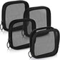 Weewooday 4 Pcs Mesh Makeup Bag Mesh Cosmetic Bag Travel Toiletry Pouch with Zipper Mini Makeup Cosmetic Purse for Daily Accessory(Small,Black)