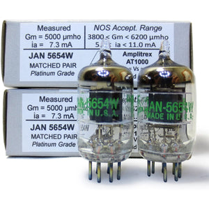 Buy now Riverstone Audio - Tested/Matched Pair (2 Tubes) 7-Pin JAN 5654W Fully-Tested Vacuum Tubes - Upgrade for 6AK5 / 6J1 / 6J1P / EF95 - JAN 5654W Platinum Grade Pair at indiglob india