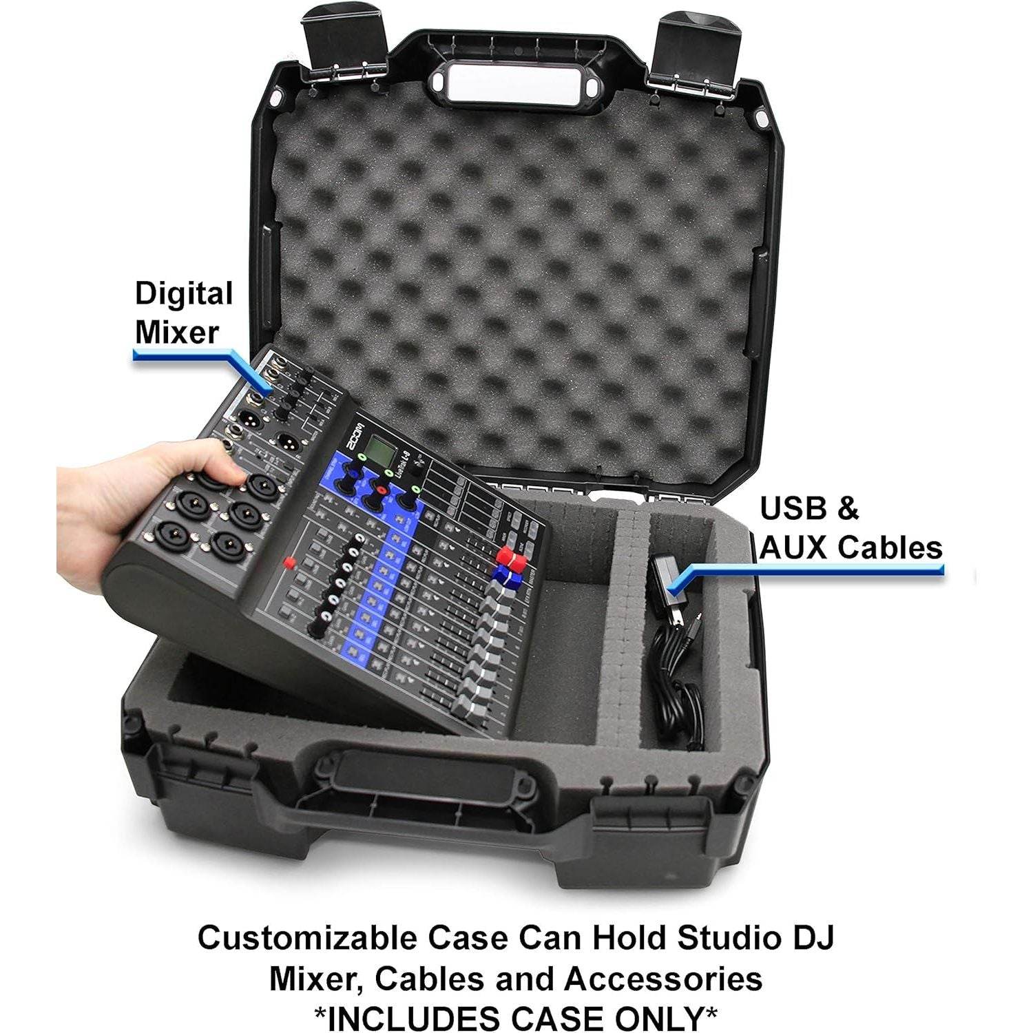 CASEMATIX Mixer Travel Case Compatible with ZOOM PodTrak P8, LiveTrak L8 - Hard Shell Case with Impact-Absorbing Foam Interior - My Store