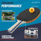 JOOLA Cobra Recreational Ping Pong Paddle - ITTF Approved Table Tennis Rubber - JOOLA Technology Ensures Ideal Ball Control and Spin - Table Tennis Racket for All Skill Levels - Flared Handle Grip