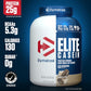 Dymatize Elite Casein Protein Powder, Cookies & Cream, 100% Micellar Casein, 25g Protein, 5.4g BCAAs, 2.3g Leucine, Slow Absorbing for Overnight Muscle Recovery, 4 lb (53 Servings)