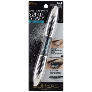 L'Oreal Paris Cosmetics Voluminous Superstar Mascara, Waterproof, Blackest Black, 0.41 Fl. Oz, 1 Count