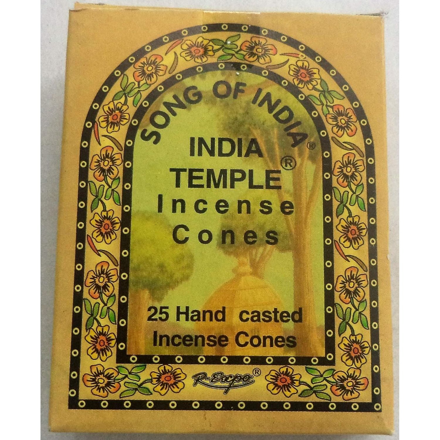 Buy now Song of India - India Temple Incense Cones. 6 x 25 = 150 Cones Total at indiglob india