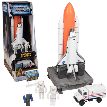Buy now Space Shuttle And Toy Rocket Ship Set - 10 Piece Complex 39 Launch Site with Astronauts, Rockets, Space Shuttle, and Ground Vehicle - Measures 15" at indiglob india
