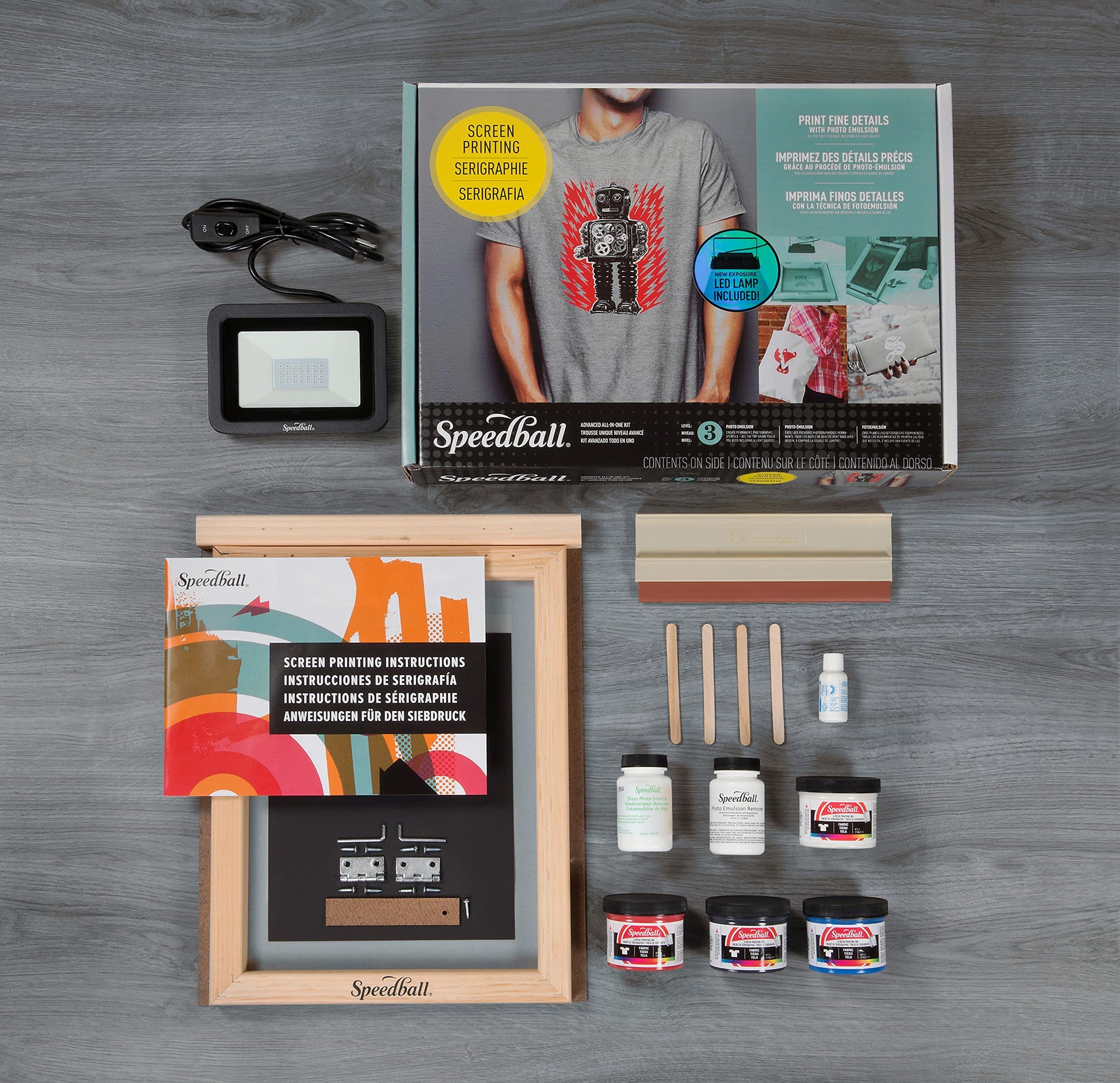 Buy now Speedball Advanced All-In-One Screen Printing Kit, Includes LED UV Exposure Lamp at indiglob india