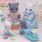 Calico Critters Persian Cat Twins - Two Collectible Figures & Pushcart Accessory Included