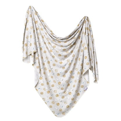 Buy now Copper Pearl Large Premium Knit Baby Swaddle Receiving Blanket Chip at indiglob india