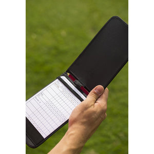 Callaway Leather Golf Scorecard Holder, Black, 7" x 4.25"