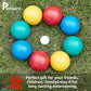Pointyard 84mm Bocce Ball Set, Outdoor Games for Adults and Family, Backyard Ball Set with 8 PE Bocce Balls & 1 Pallino & Carry Bag & Measuring Tape for Teens Beginners