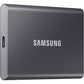 SAMSUNG T7 Portable SSD, 2TB External Solid State Drive, Speeds Up to 1,050MB/s, USB 3.2 Gen 2, Reliable Storage for Gaming, Students, Professionals, MU-PC2T0T/AM, Gray