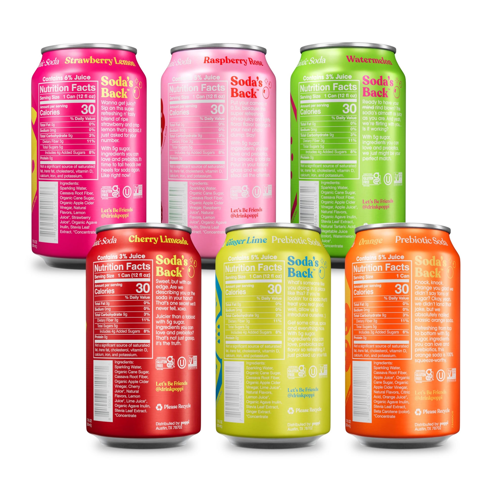 Buy now Poppi Sparkling Prebiotic Soda Beverage with Apple Cider Vinegar, Seltzer Water and Fruit Juice, The Classics Variety Pack, 12 Fl Oz, Pack of 12, Packaging May Vary at indiglob india