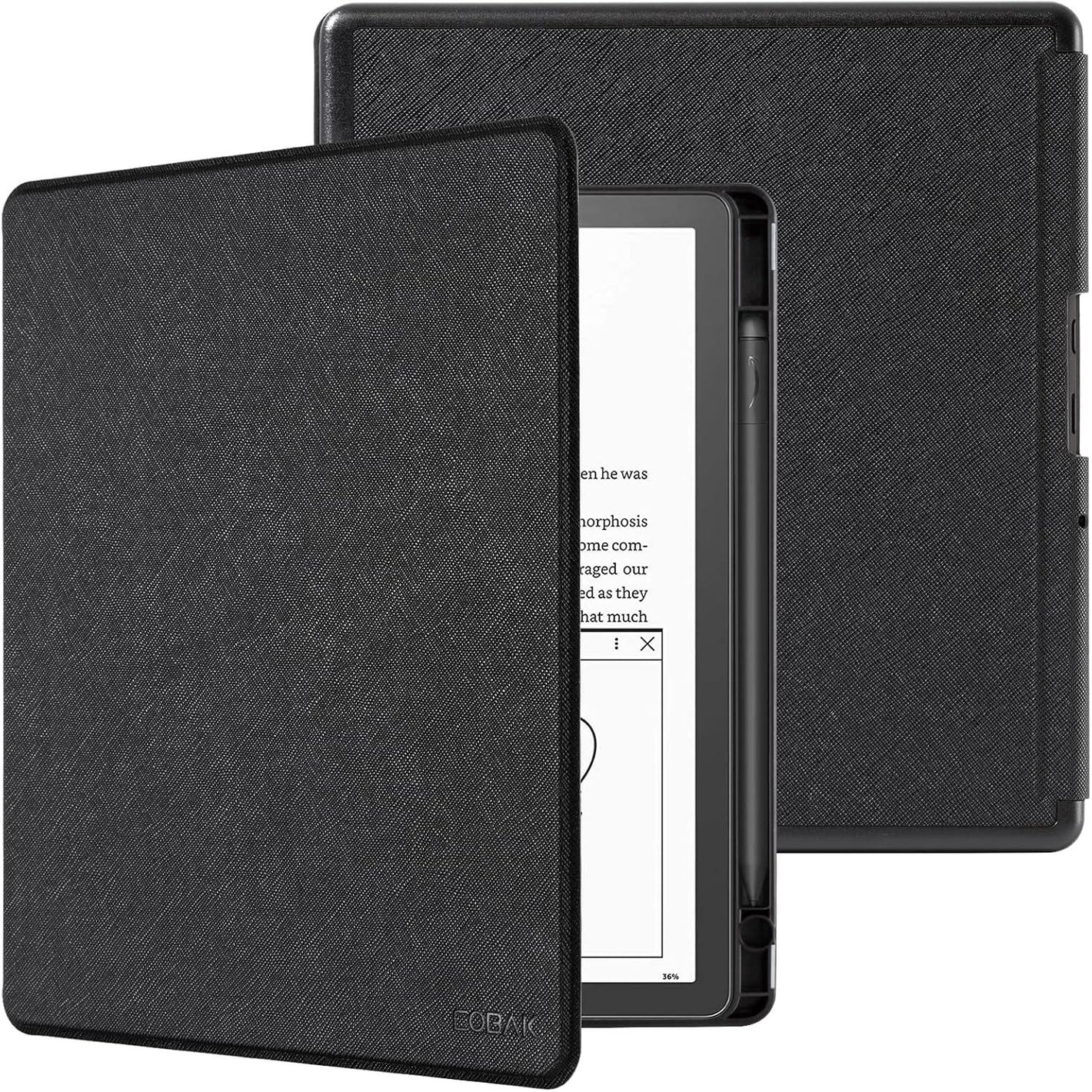 CoBak Case for Kindle Scribe - All New PU Leather Cover with Auto Sleep Wake Feature for Kindle Scribe 10.2" 2022 & 2024 Released with Pen Holder