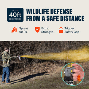 Buy now Mace Bear Spray - Guard Alaska Bear Deterrent Self Defense Spray with Heavy Duty Holster, 9 oz, EPA Registered, Up to 40 Feet Range, Personal Protection for Hiking, Camping, Hunting, & Outdoor Safety at indiglob india