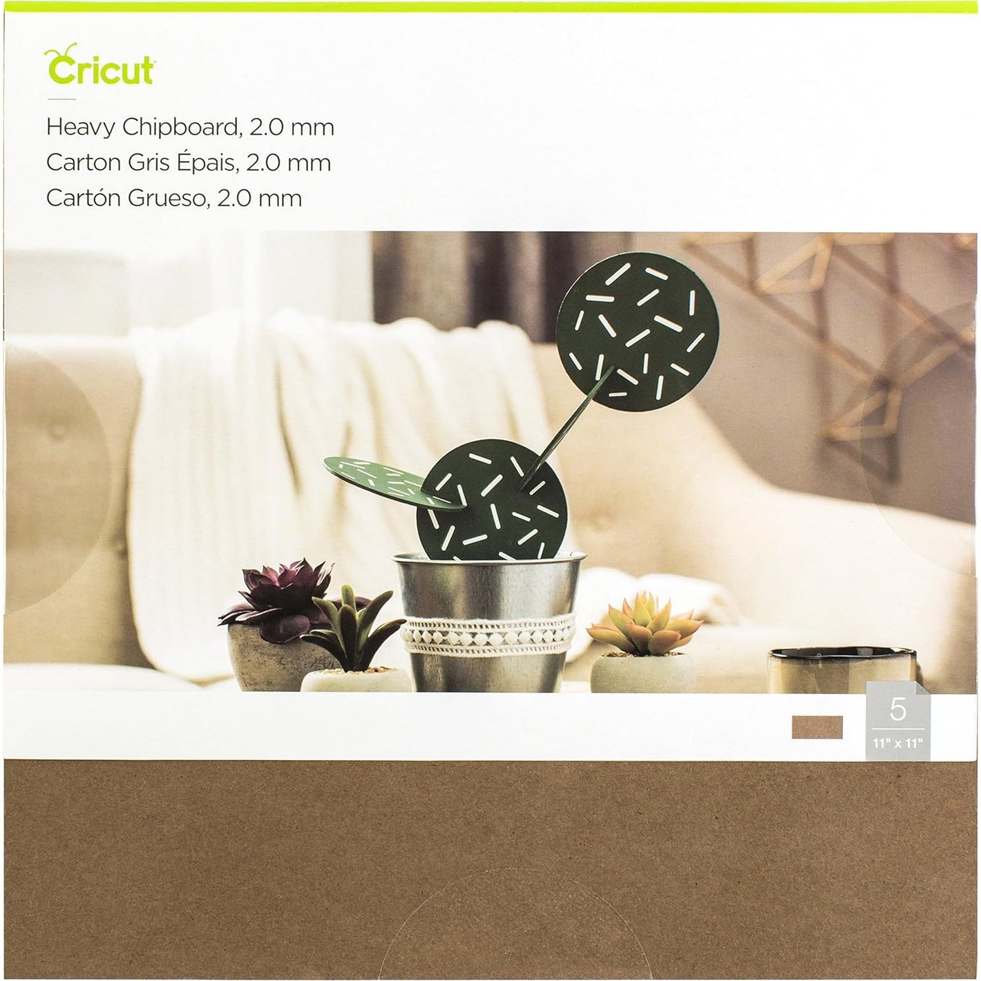 Buy now Cricut Heavy Chipboard - 11”x11” - 5 Sheets - Brown at indiglob india